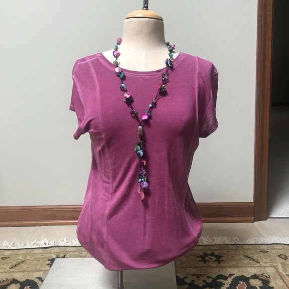 Anthropologie Magenta Top - Picture 2 of 3
